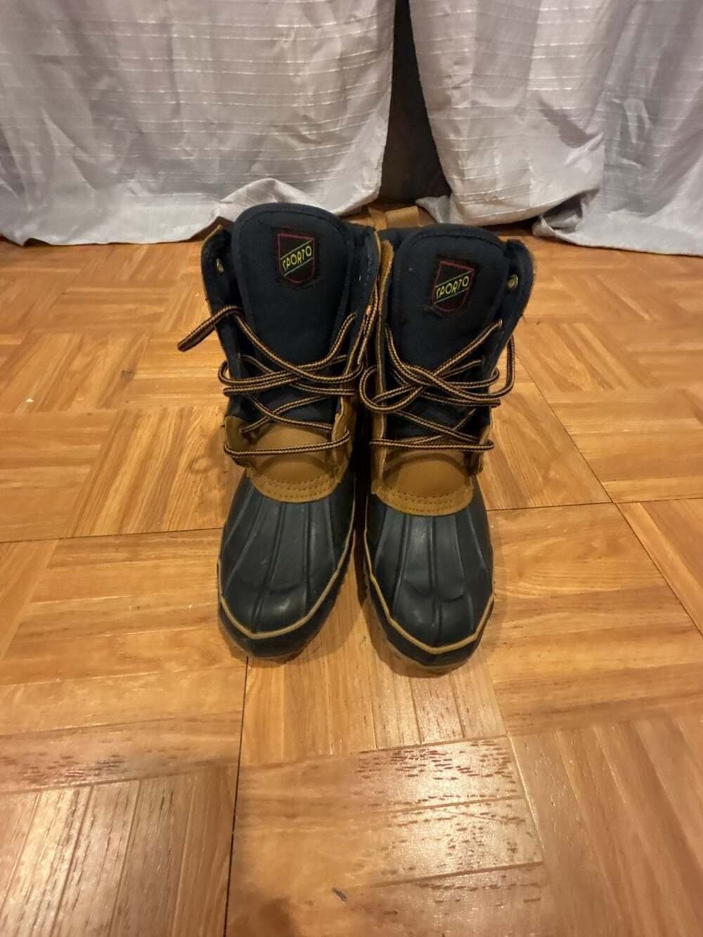 Sporto Kennebunk Duck Boots Size 8 Tan Black Thermolite Insulated